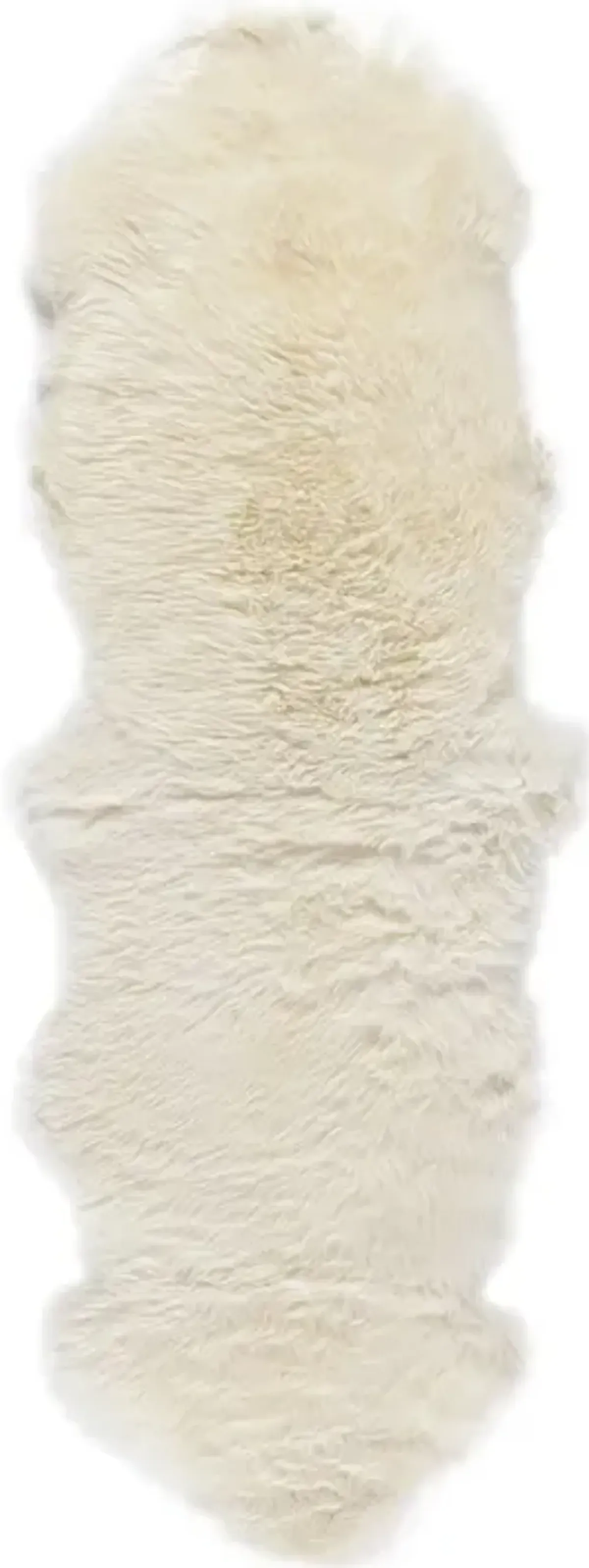 SHEEP SKIN 121 White 2' X 6' Runner Rug