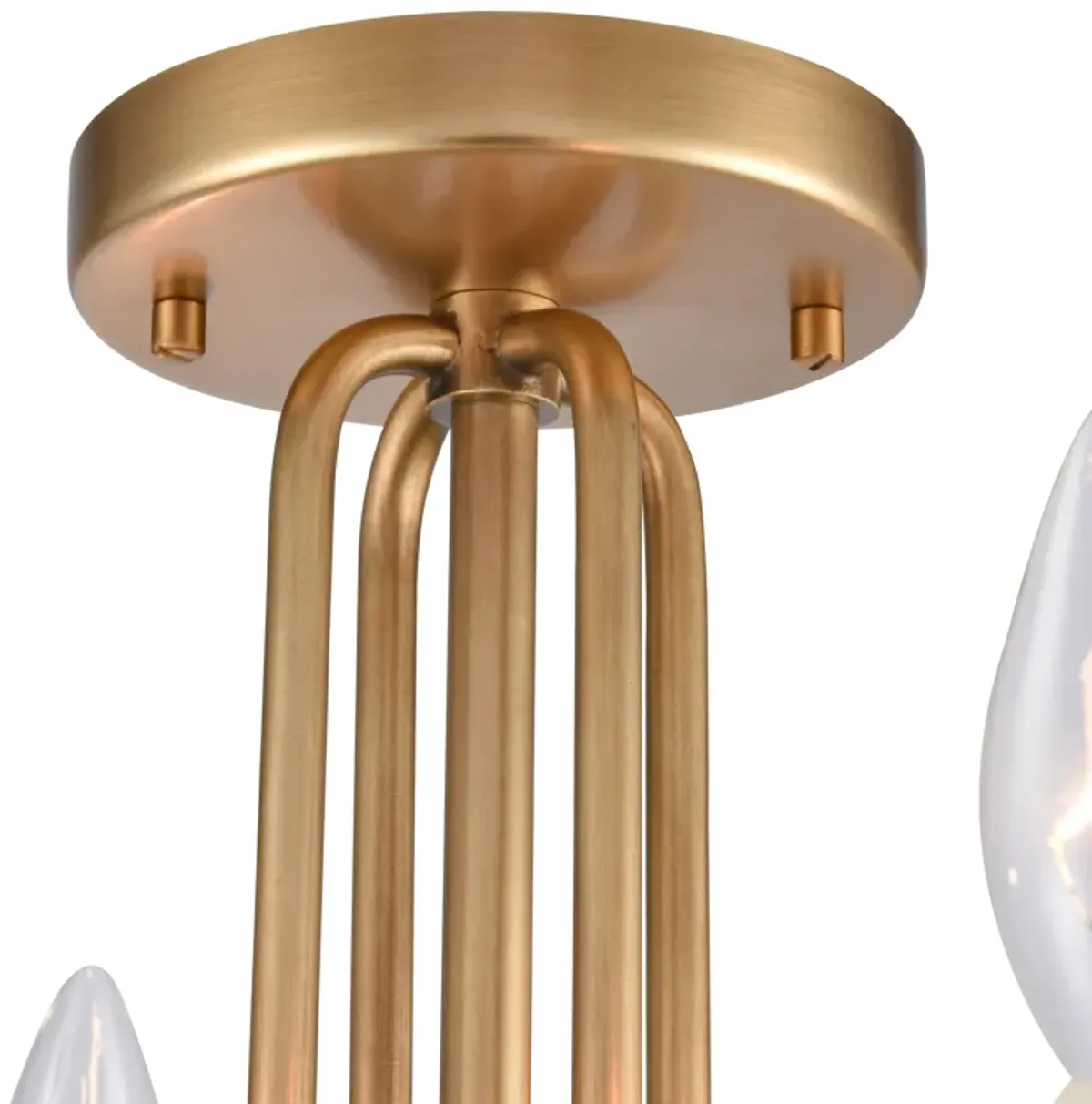 Cecil 16'' Wide 4-Light Semi Flush Mount - Natural Brass