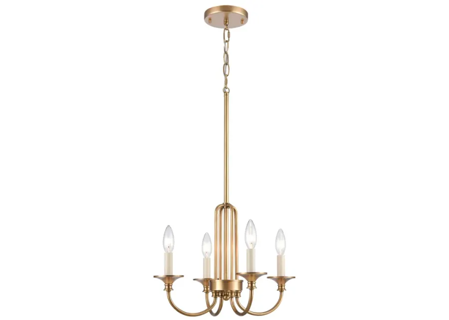 Cecil 16'' Wide 4-Light Semi Flush Mount - Natural Brass