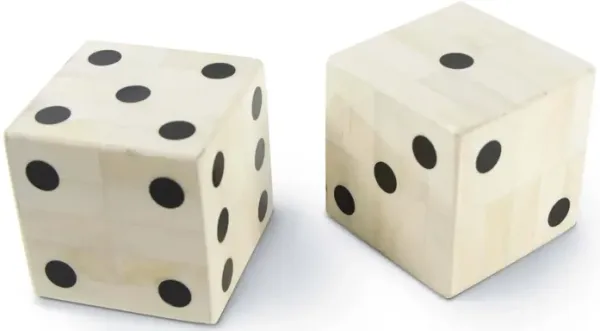 Oversized Bone Dice - Set of  2
