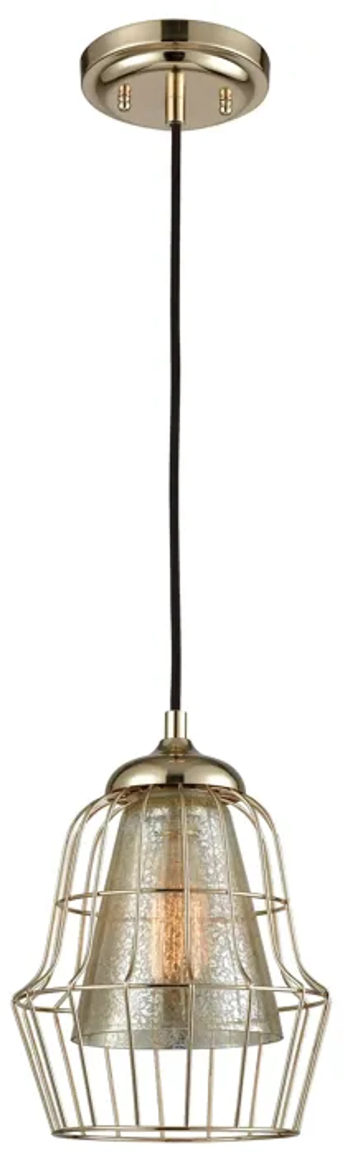 Yardley 8" Wide 1-Light Mini Pendant - Polished Gold