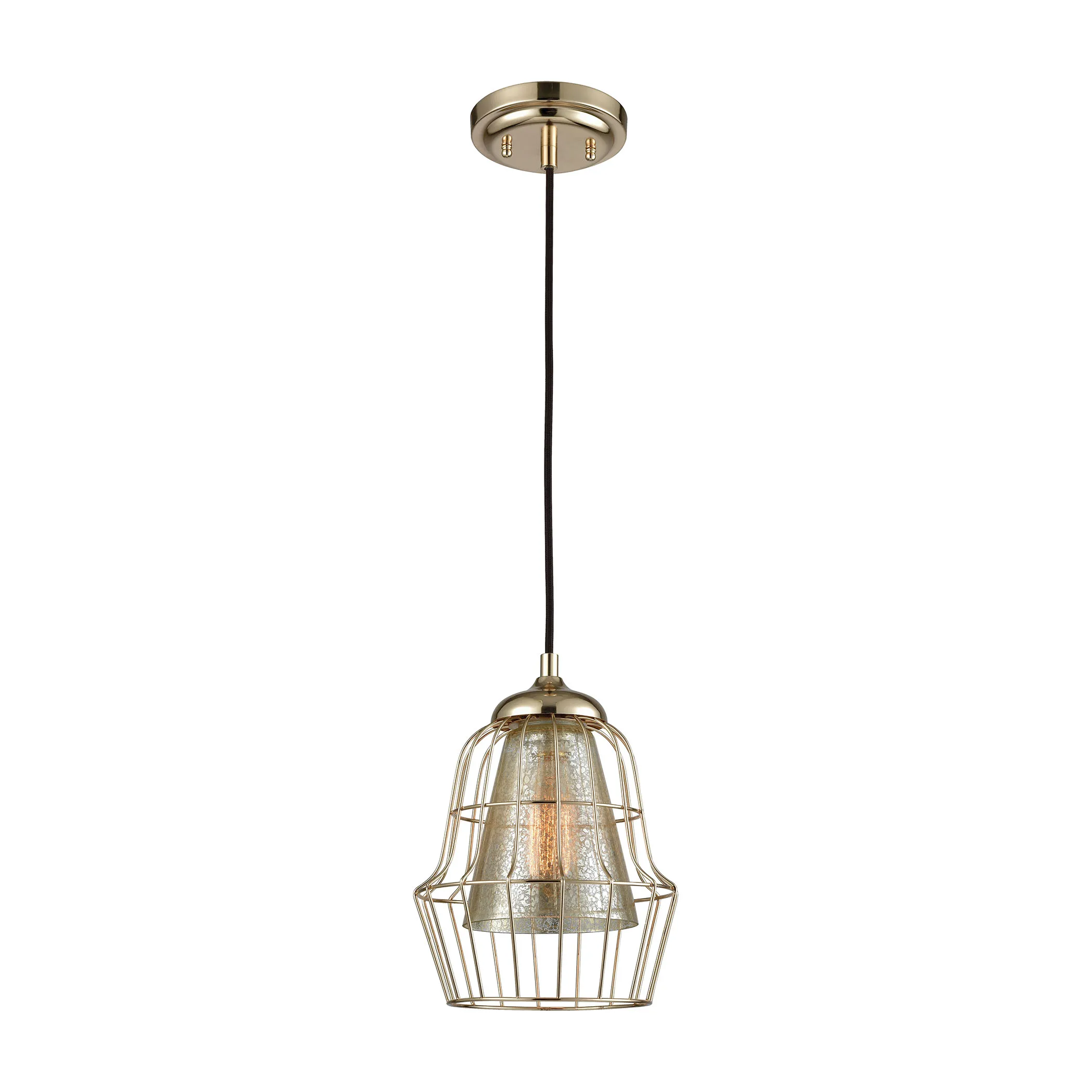 Yardley 8" Wide 1-Light Mini Pendant - Polished Gold