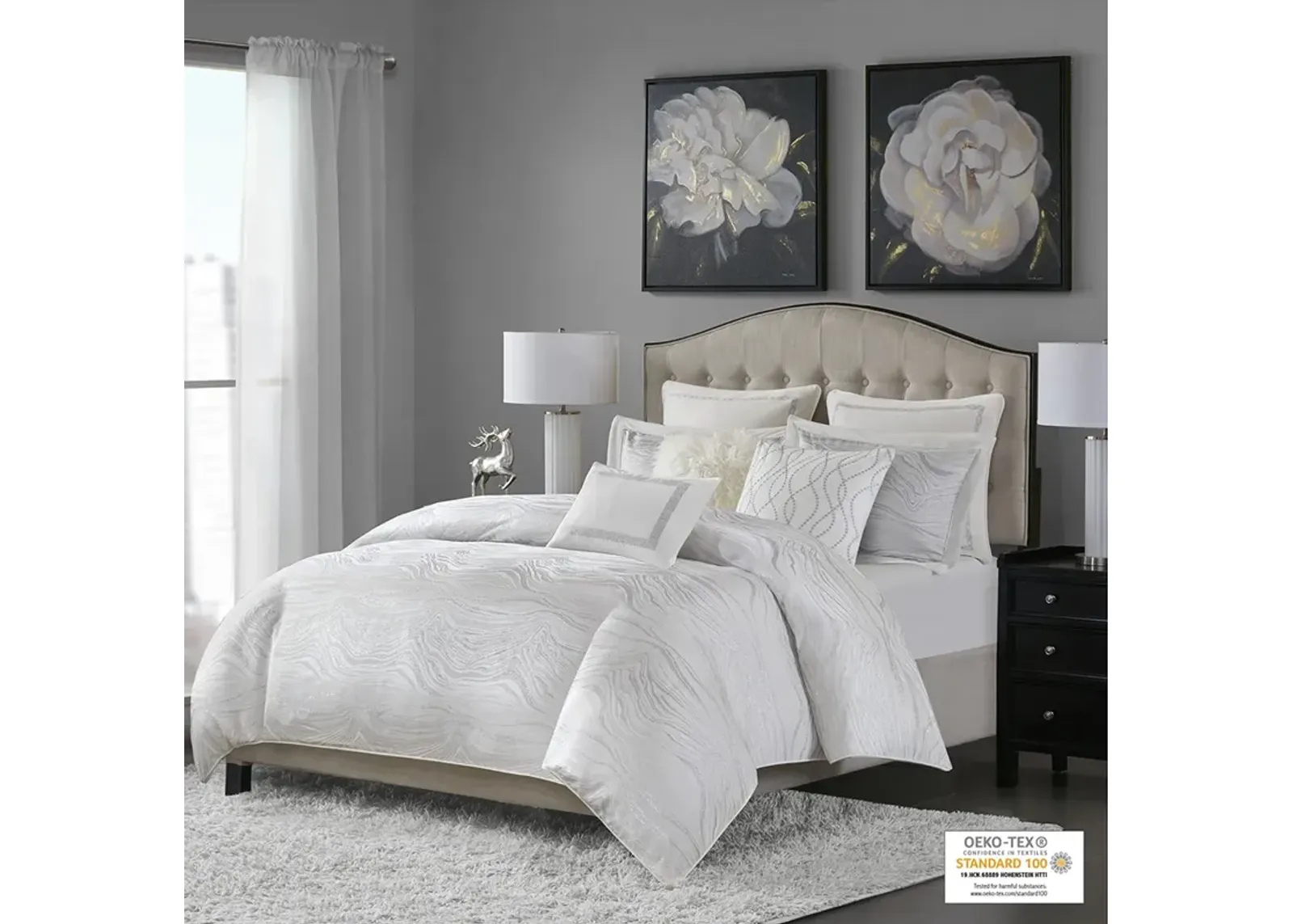 Madison Park Signature Hollywood Glam White Comforter Set