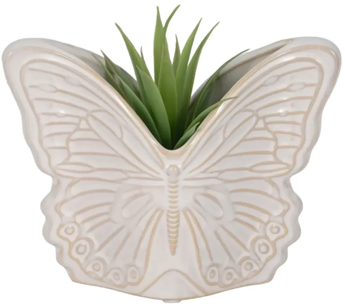 7" Butterfly Planter, Ivory