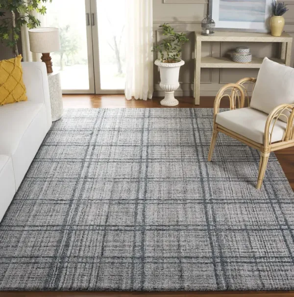 ABSTRACT Hand Tufted 9' x 12' area rug