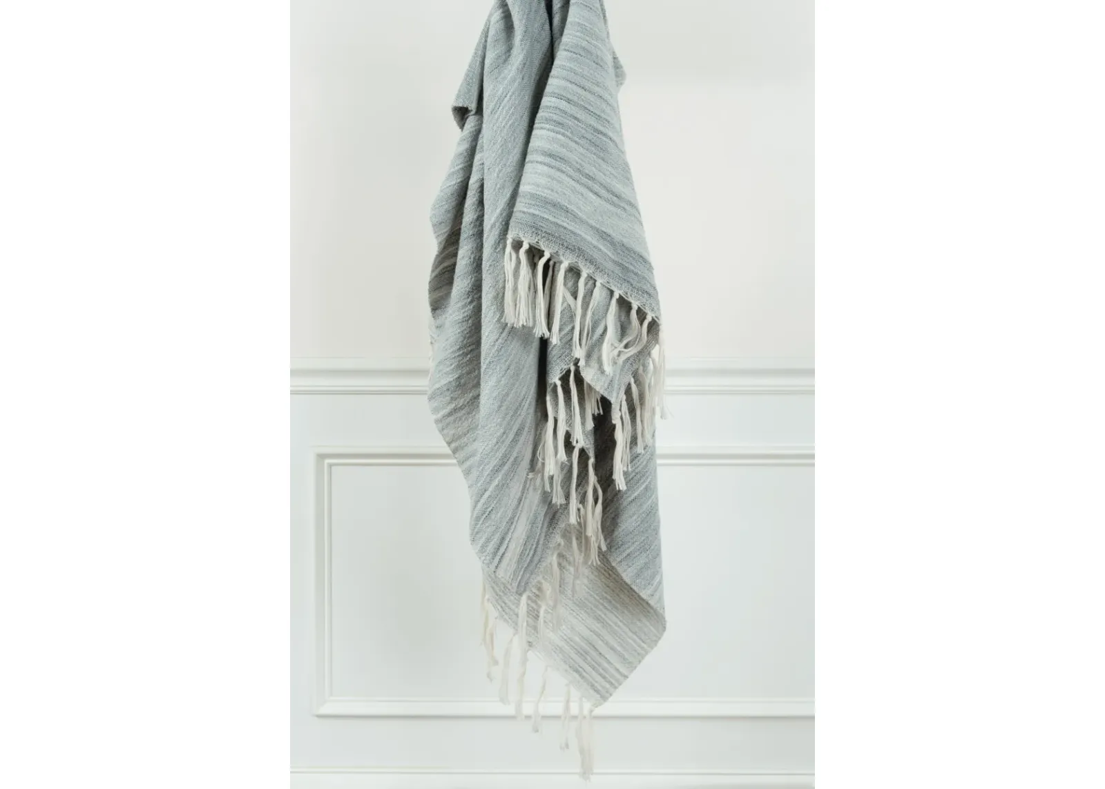 Abstract Light Gray Throw