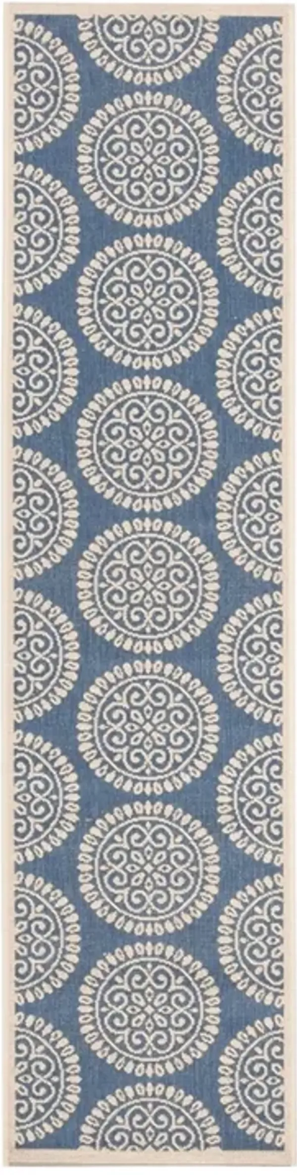 LINDEN 176 Collection LND176M-28 Blue / Creme 2'-2" X 8'