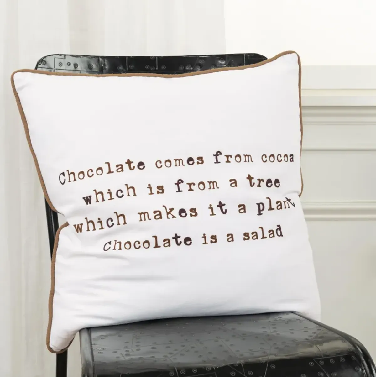 Back Talk Sentiment Chocolate Pillow