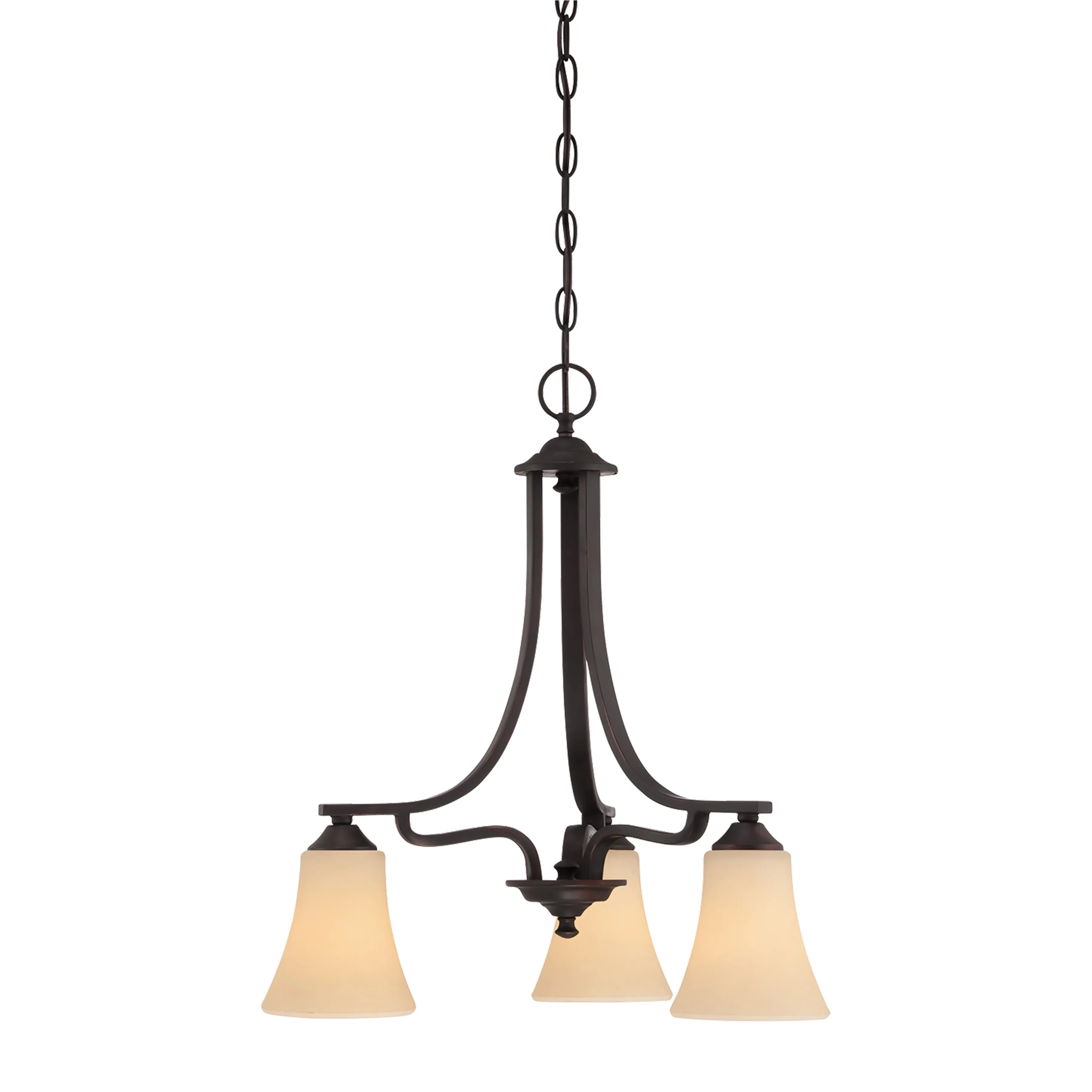 Treme 20" Wide 3-Light Chandelier - Espresso