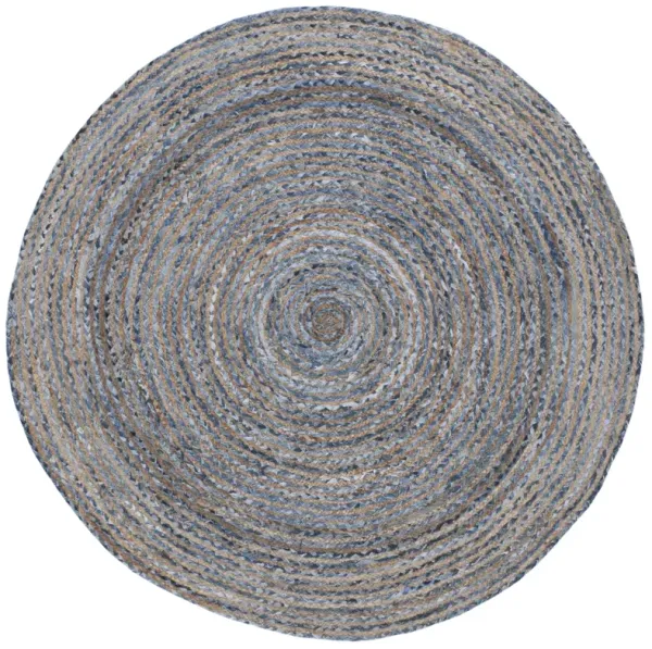 CAPE COD 202 BLUE  3' x 3' Round Round Rug