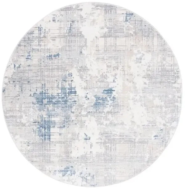 WHISPER 544 Blue  6'-7' X 6'-7' Round Round Rug