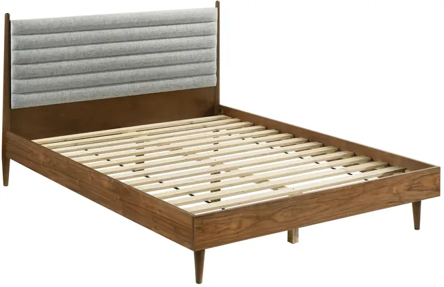 Artemio Queen Platform Wood Bed Frame in Walnut Finish