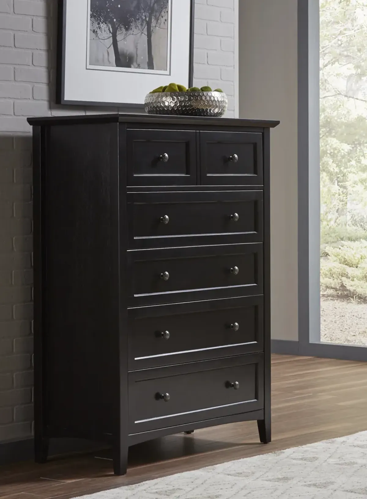 Paragon Five Drawer Chest in Black (2024)