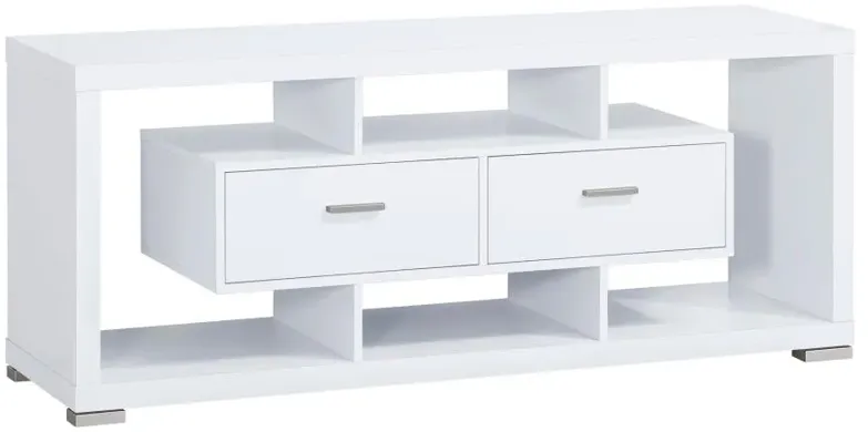 Darien 2-drawer Rectangular TV Console White