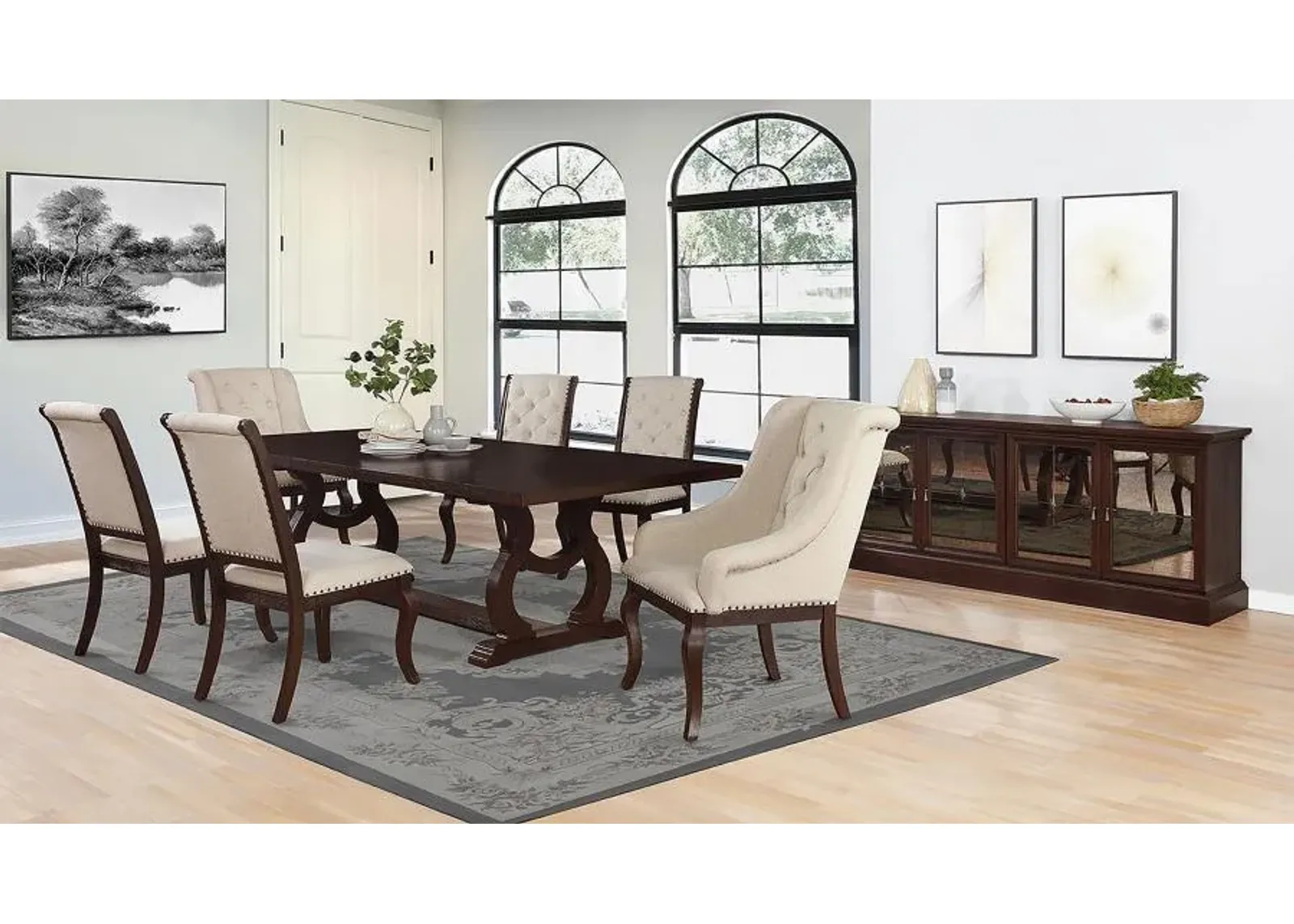 Brockway Rectangular Trestle Dining Set