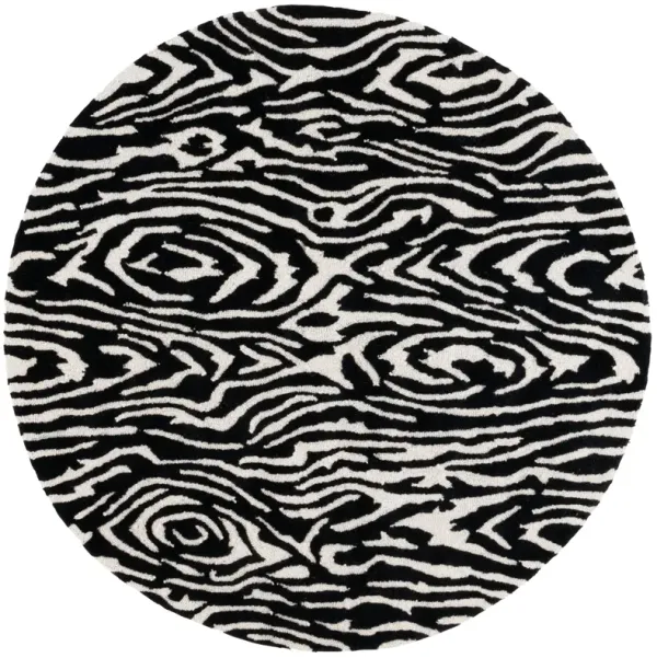 EBONY Hand Tufted 6' x 6' Round area rug