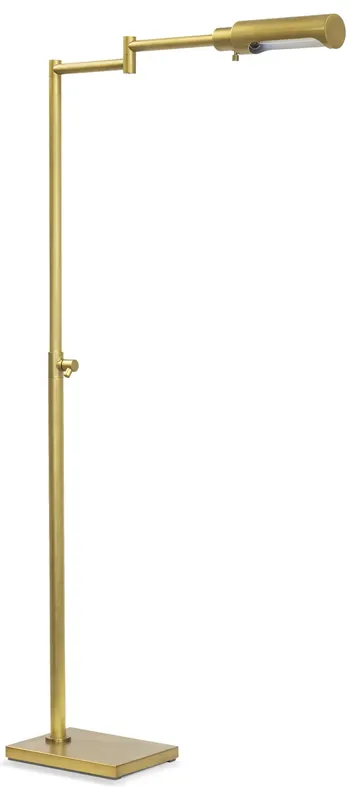 Noble Floor Task Reading Lamp (Natural Brass)