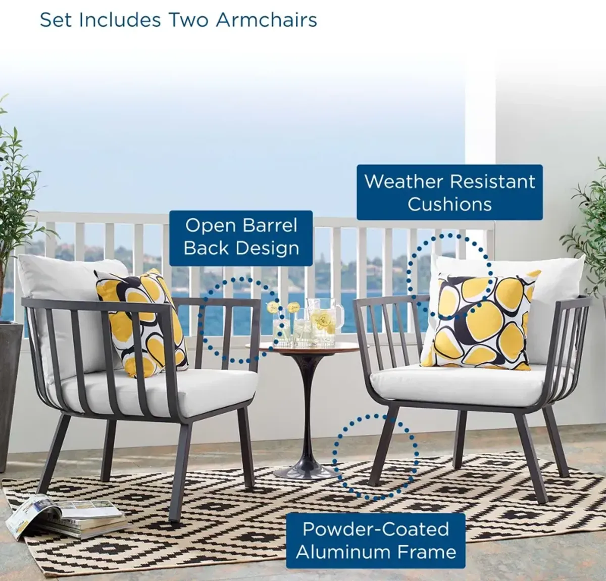 Riverside Outdoor Armchair Set of 2