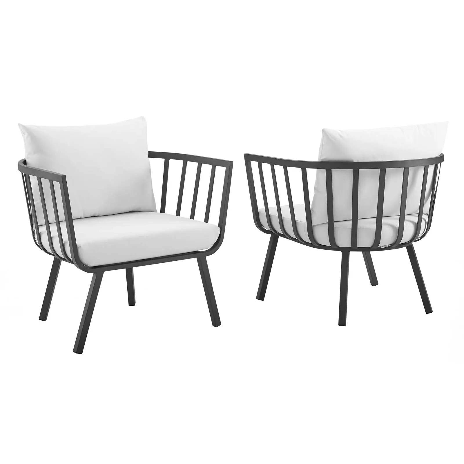 Riverside Outdoor Aluminum Armchair Set of 2