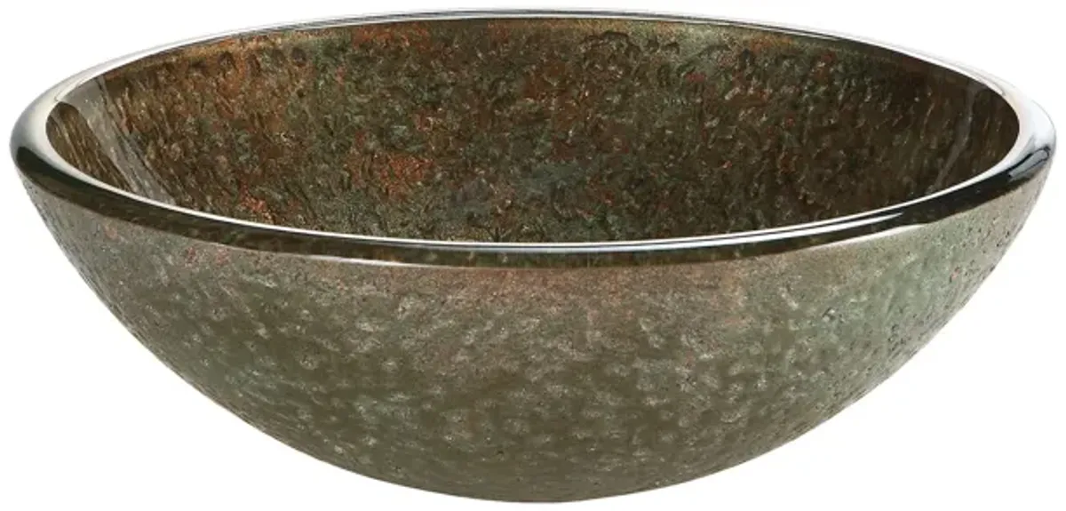 Reflex Vessel Sink - Green/Gold Storm 16.5-inch