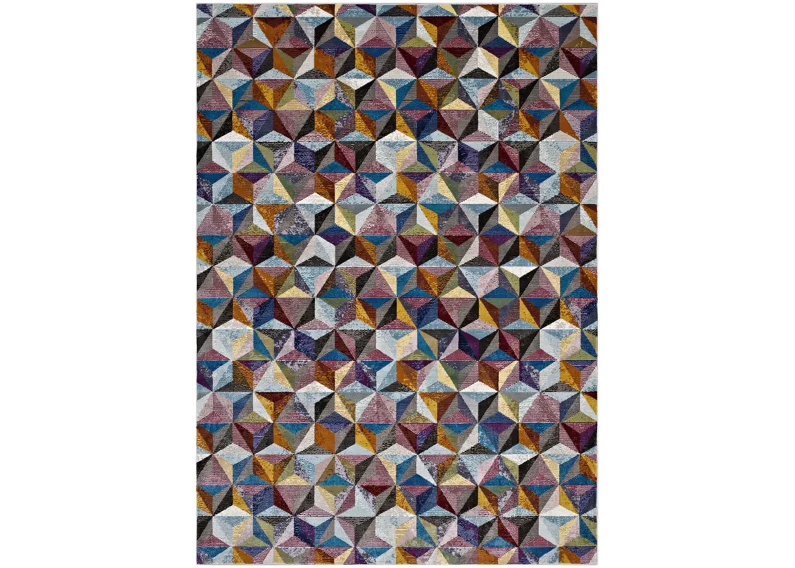 Arisa Geometric Hexagon Mosaic 5x8 Area Rug