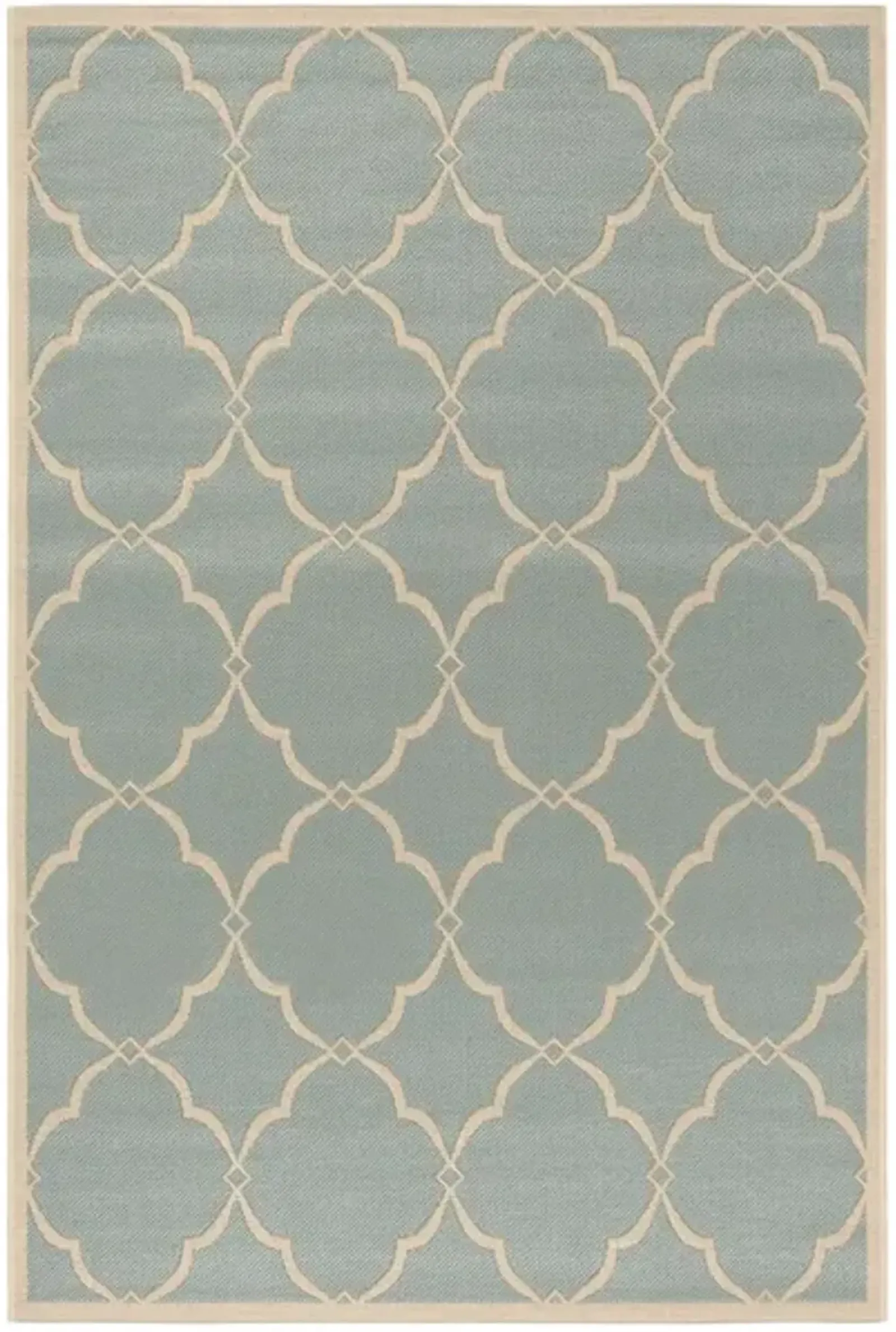 Safavieh BEACH HOUSE Collection BHS125K-6SQ Aqua / Cream 6'-7" X 6'-7" Square