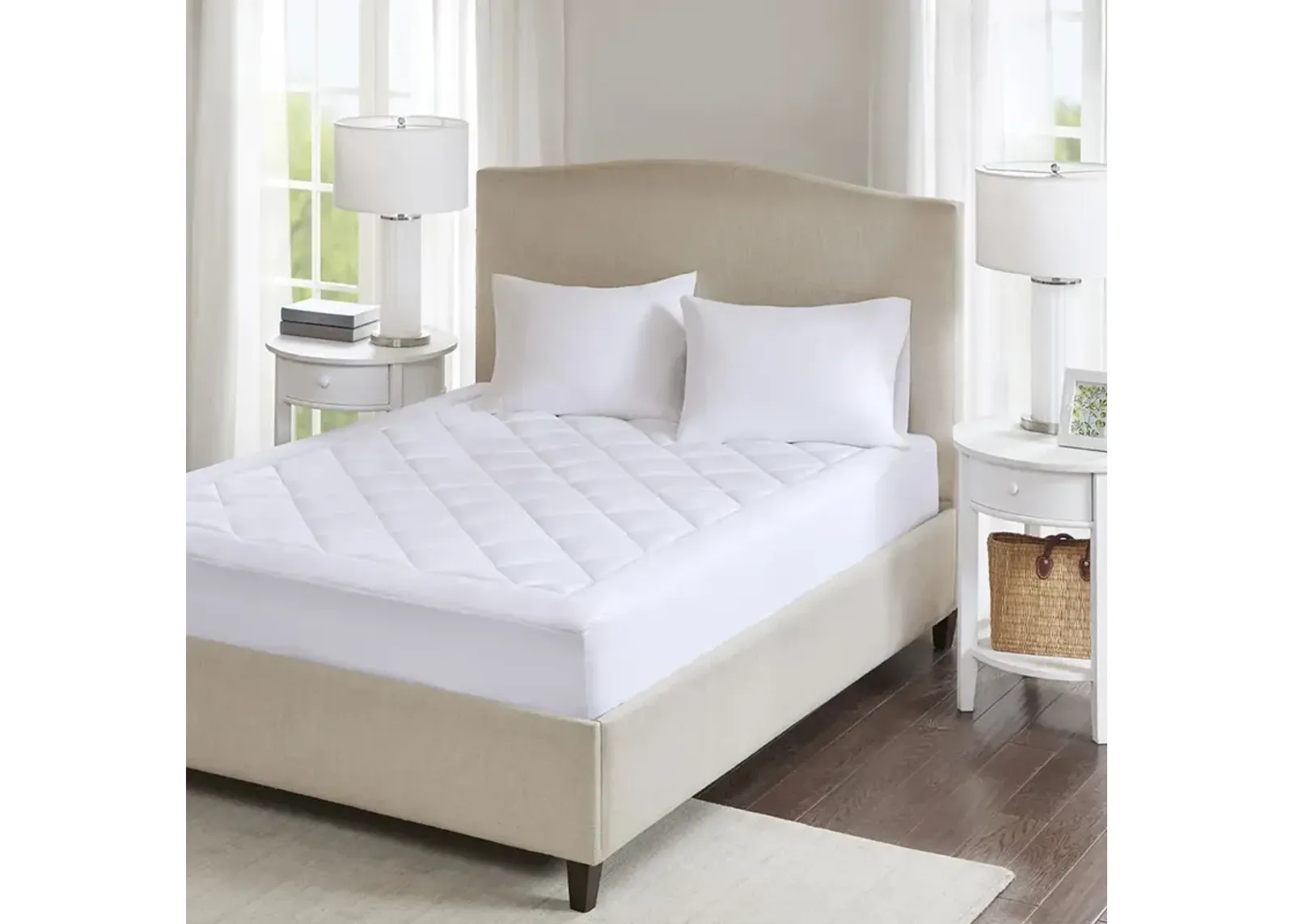 Sleep Philosophy Serenity White Deep Pocket Waterproof Mattress Pad