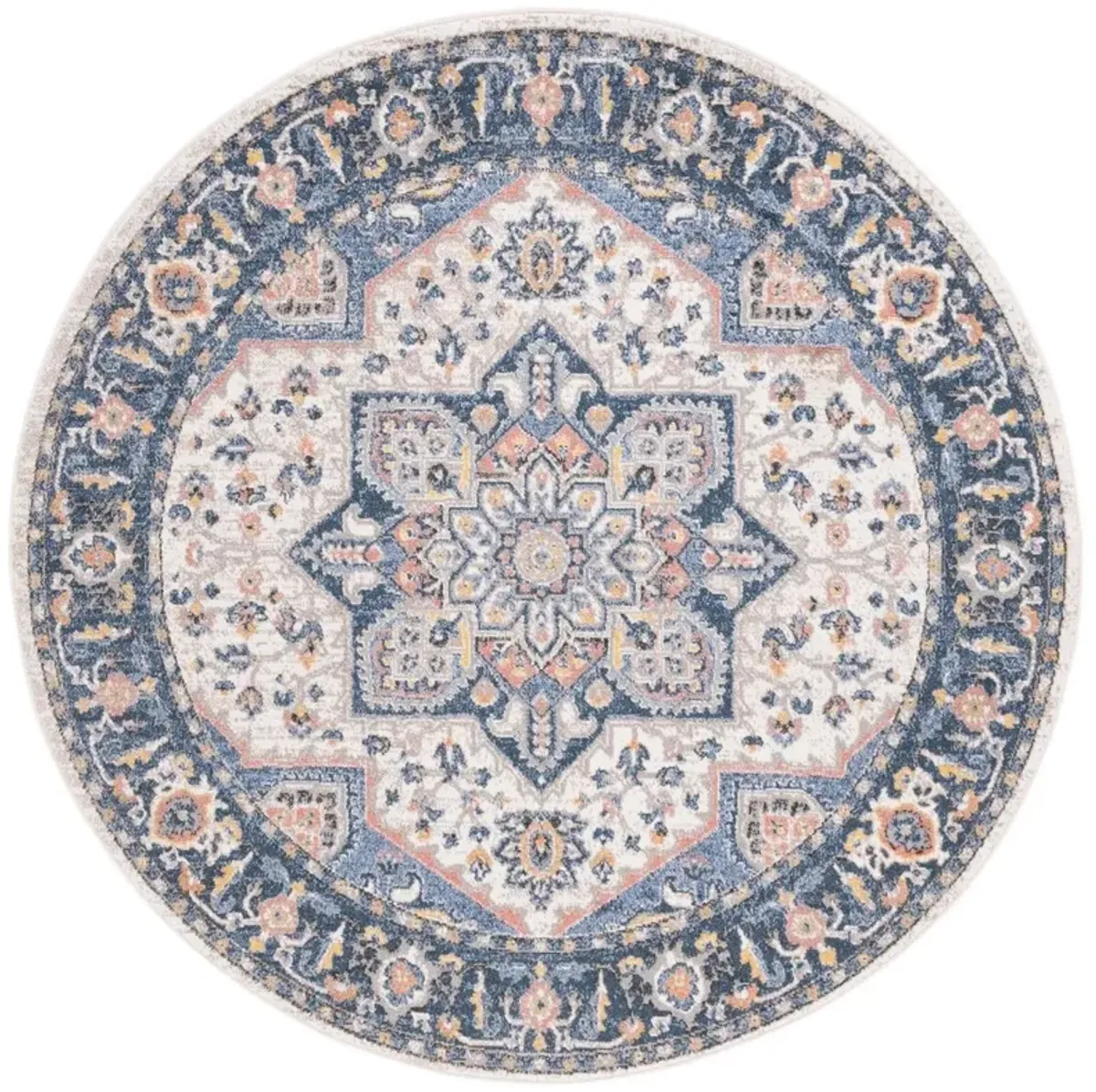 ASTORIA 404 Blue 6'-7' X 6'-7' Round Round Rug