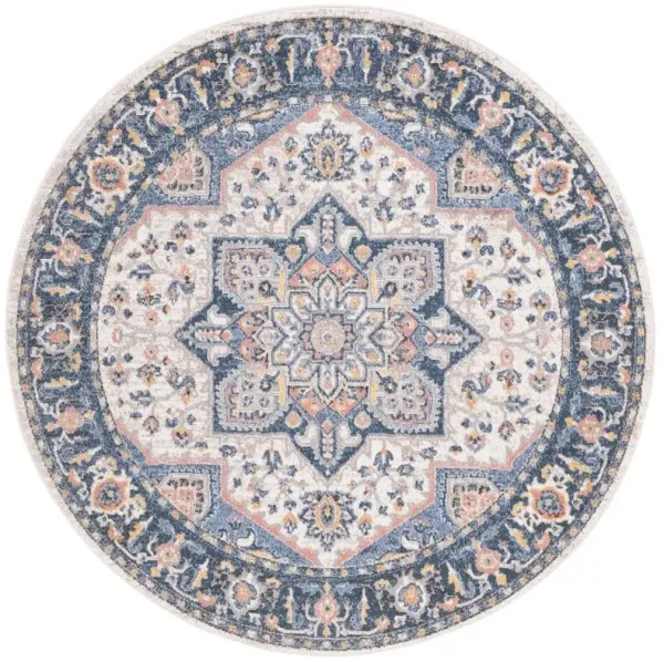 ASTORIA 404 Blue 6'-7' X 6'-7' Round Round Rug