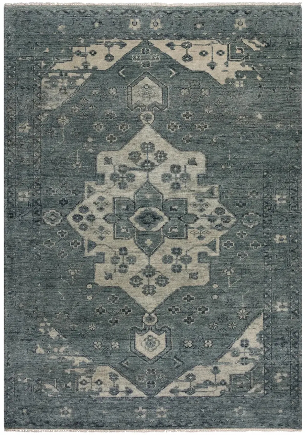 Belmont Blue  Hand Spun Wool 10' x 14' Rectangle Rug