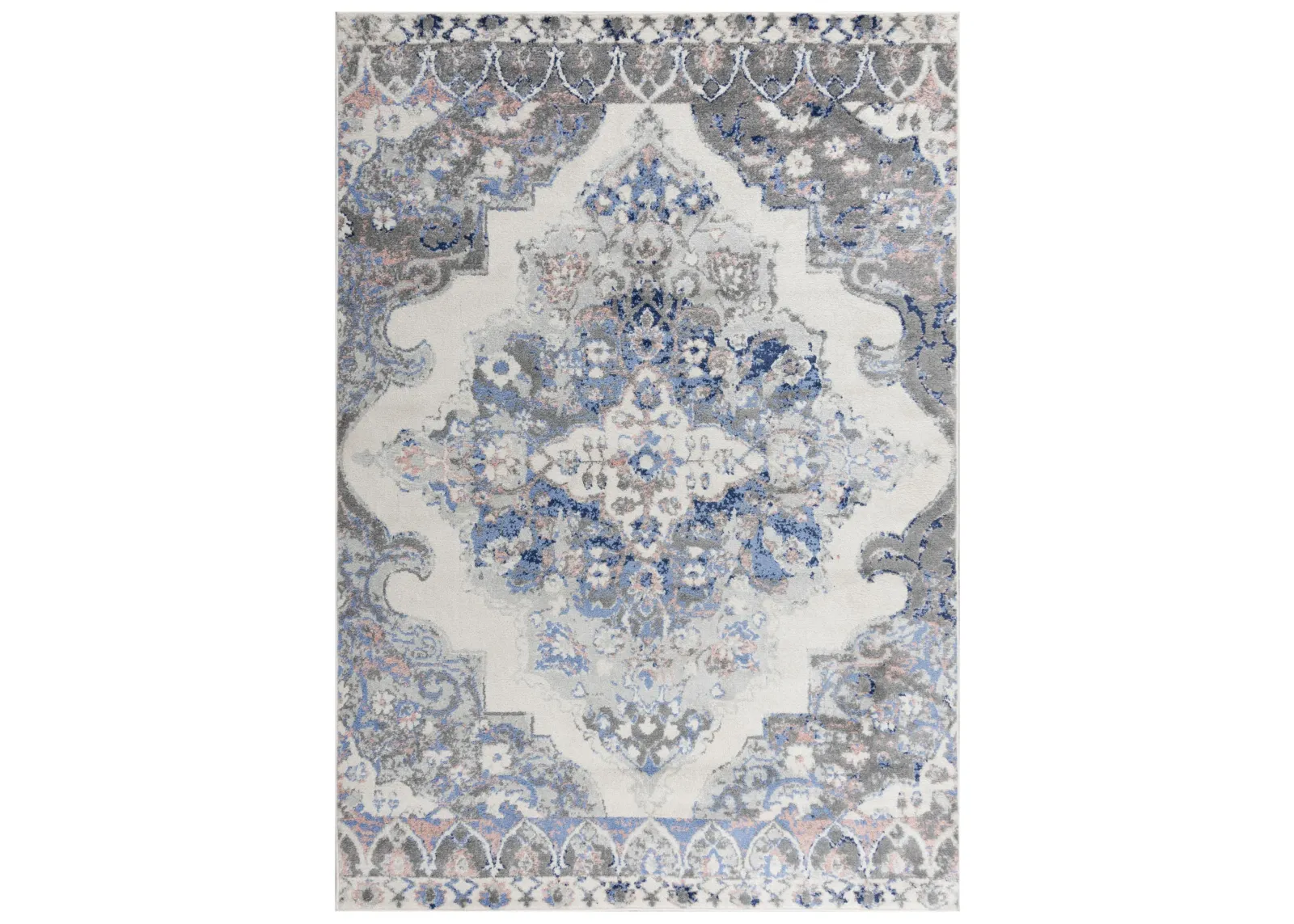 Marquise L. Blue  Polypropylene  8'0"x9'6" Rectangle Rug