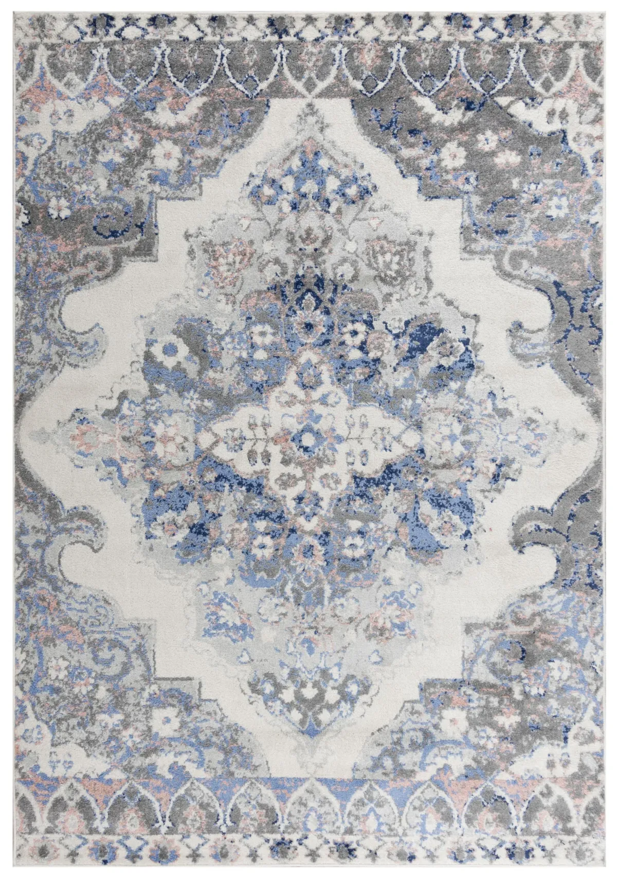 Marquise L. Blue  Polypropylene  8'0"x9'6" Rectangle Rug