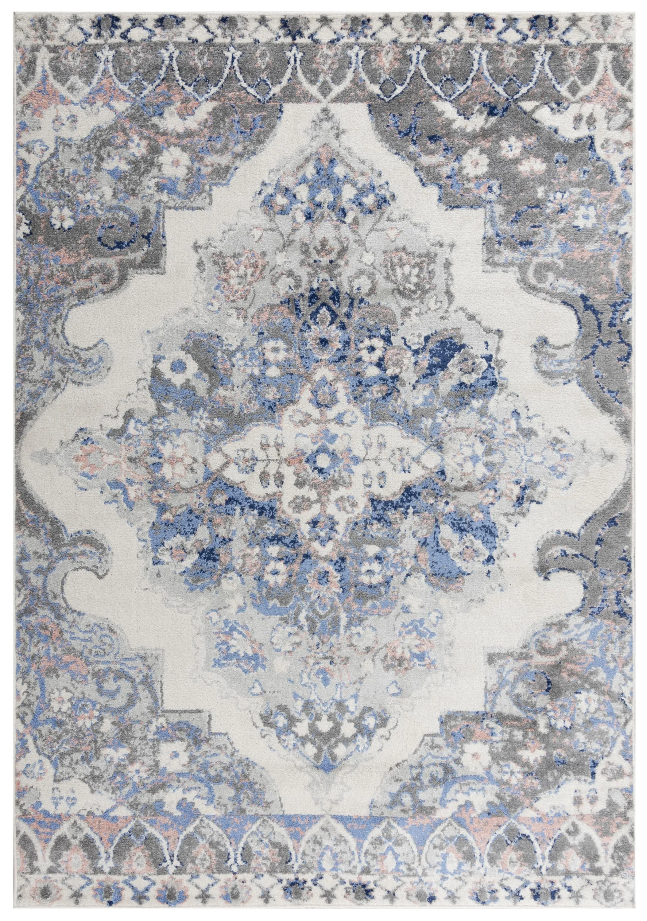 Marquise L. Blue  Polypropylene  8'0"x9'6" Rectangle Rug