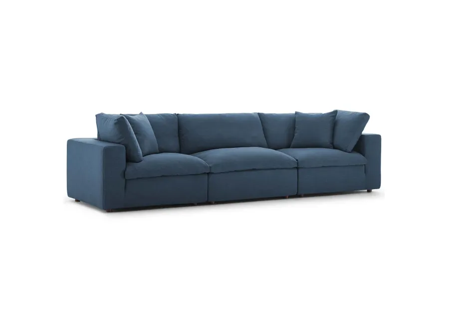 Commix Down Filled Overstuffed 3-Piece Sofa