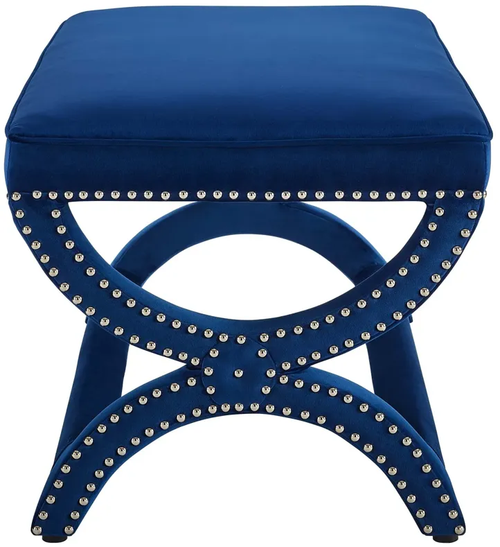 Expound Upholstered Nailhead Trim Performance Velvet Bench