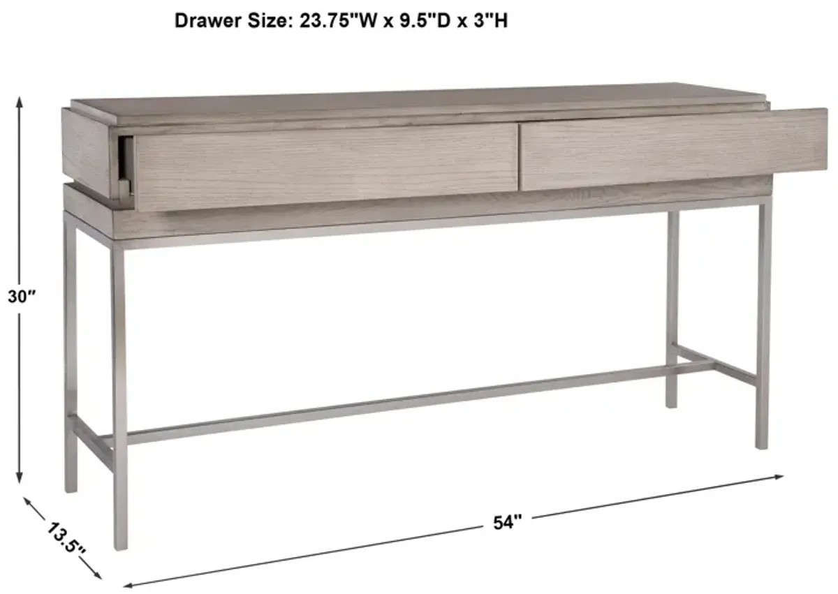 Kamala Gray Oak Console Table