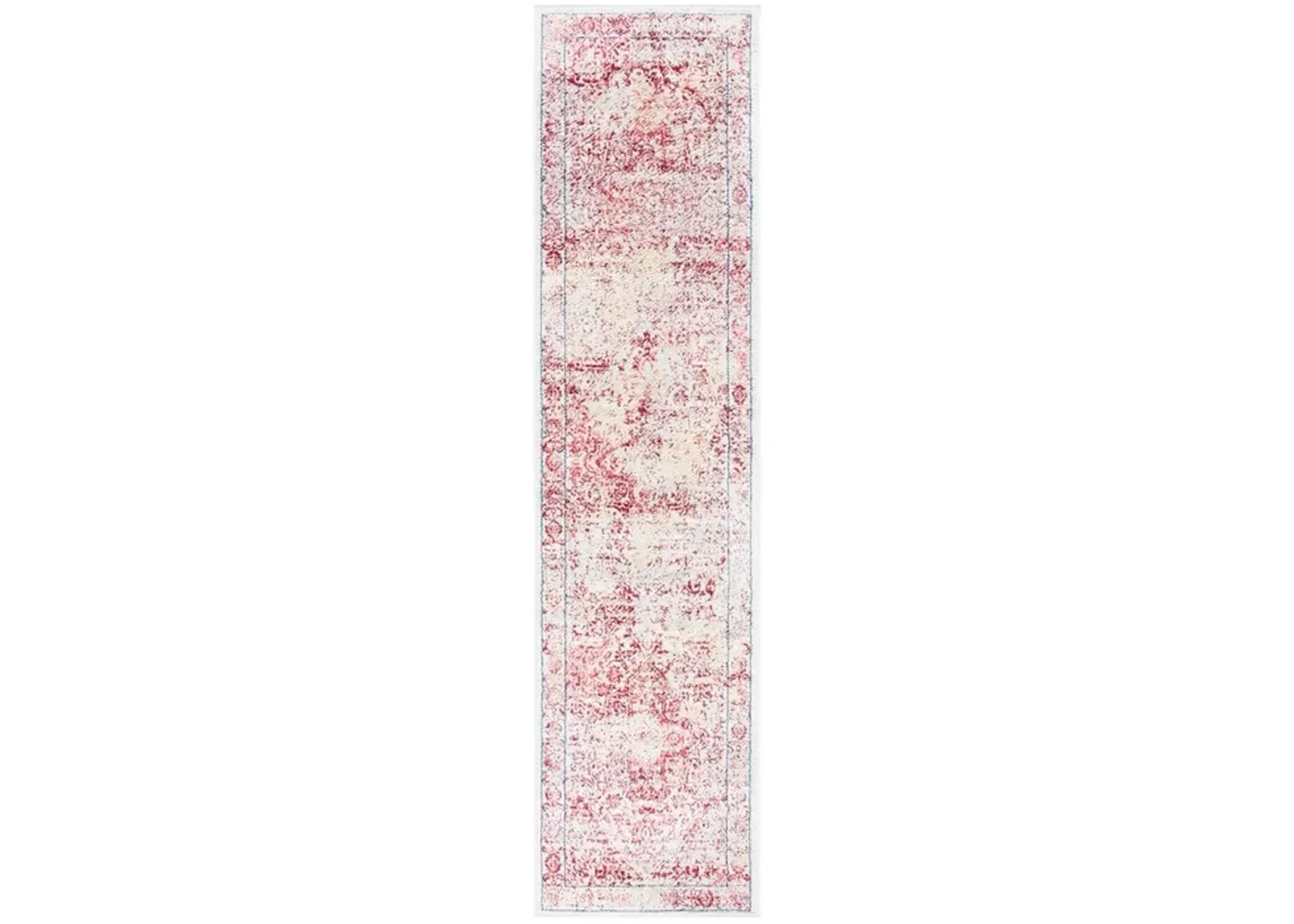 Brentwood 832 Ivory / Red 2' X 8' Runner Powerloomed Rug