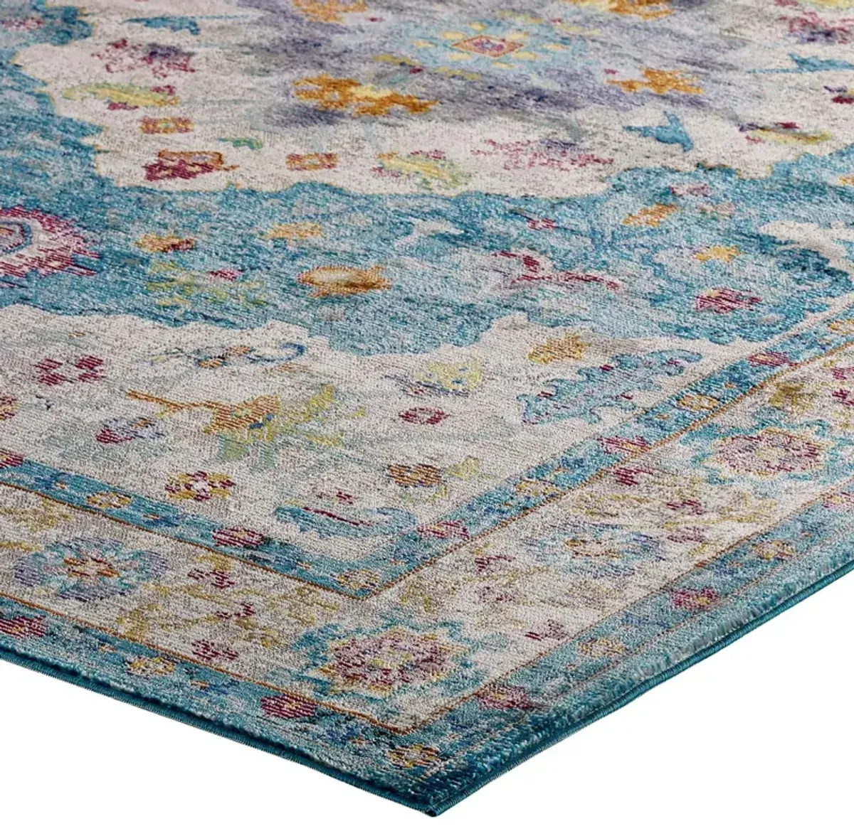 Success Anisah Distressed Floral Persian Medallion 8x10 Area Rug