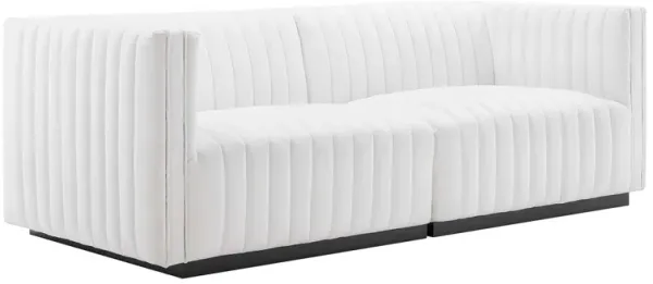 Conjure Channel Tufted Upholstered Fabric Loveseat by Modway