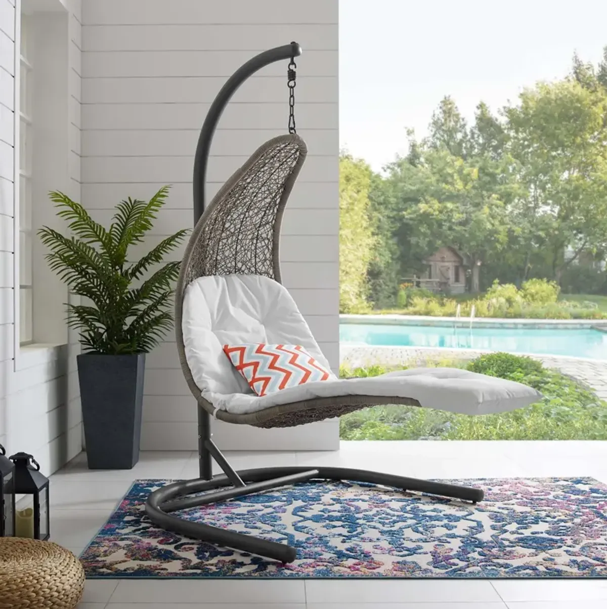 Landscape Hanging Chaise Lounge Outdoor Patio Swing Chair