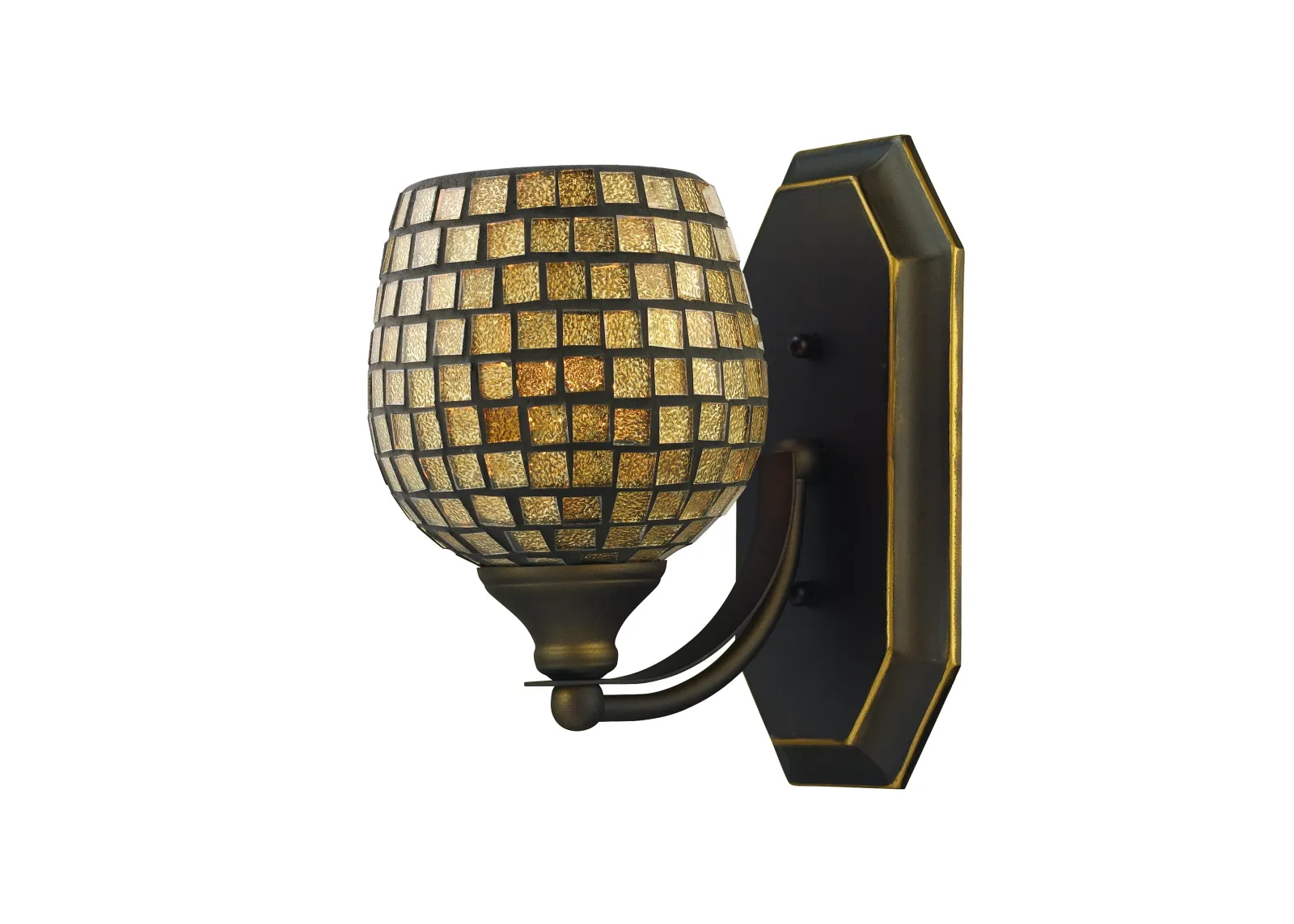 Mix and Match Vanity 5" Wide 1-Light Vanity Light - Aged Bronze