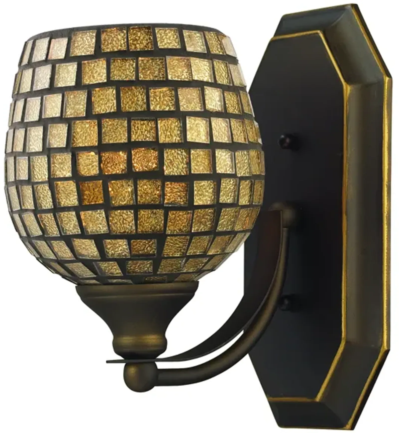 Mix and Match Vanity 5" Wide 1-Light Vanity Light - Aged Bronze