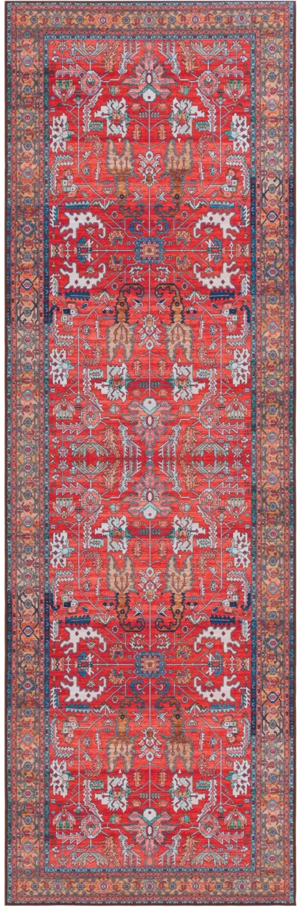 TUCSON 152 M/W S/R RUST  2'-6' x 6' Runner Rug