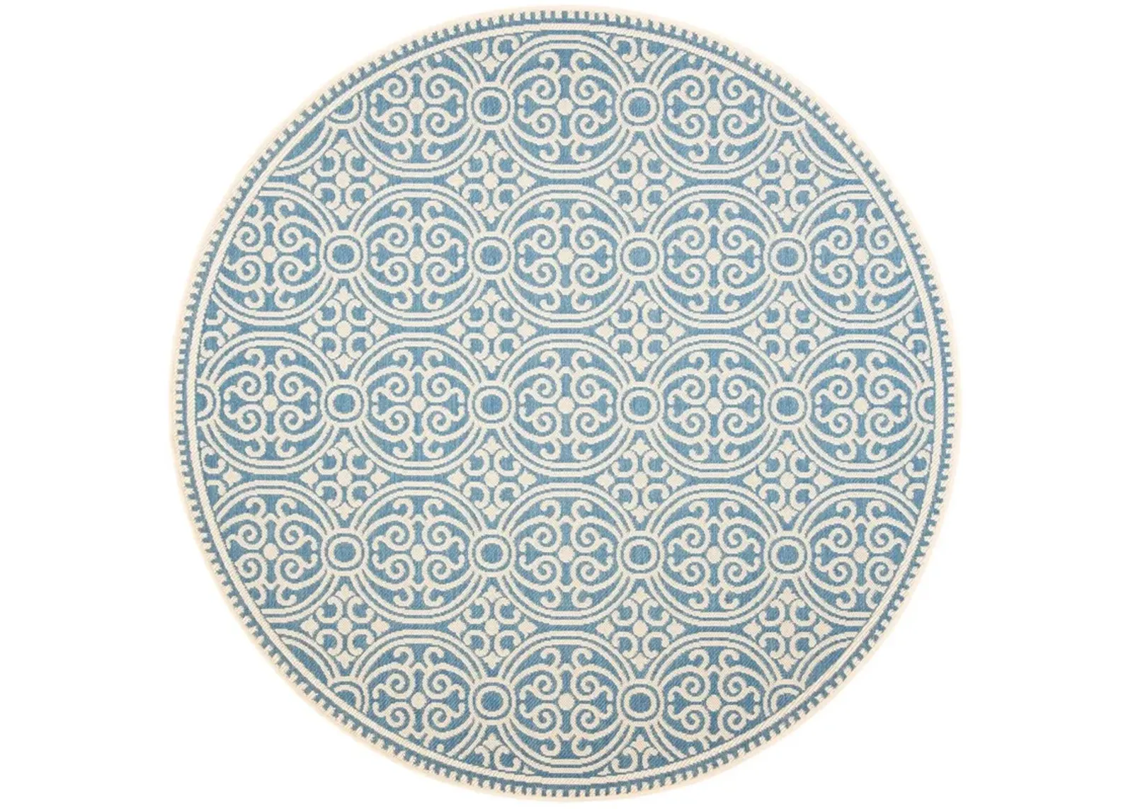 BEACH HOUSE 134 Blue 4' X 4' Round Round Rug