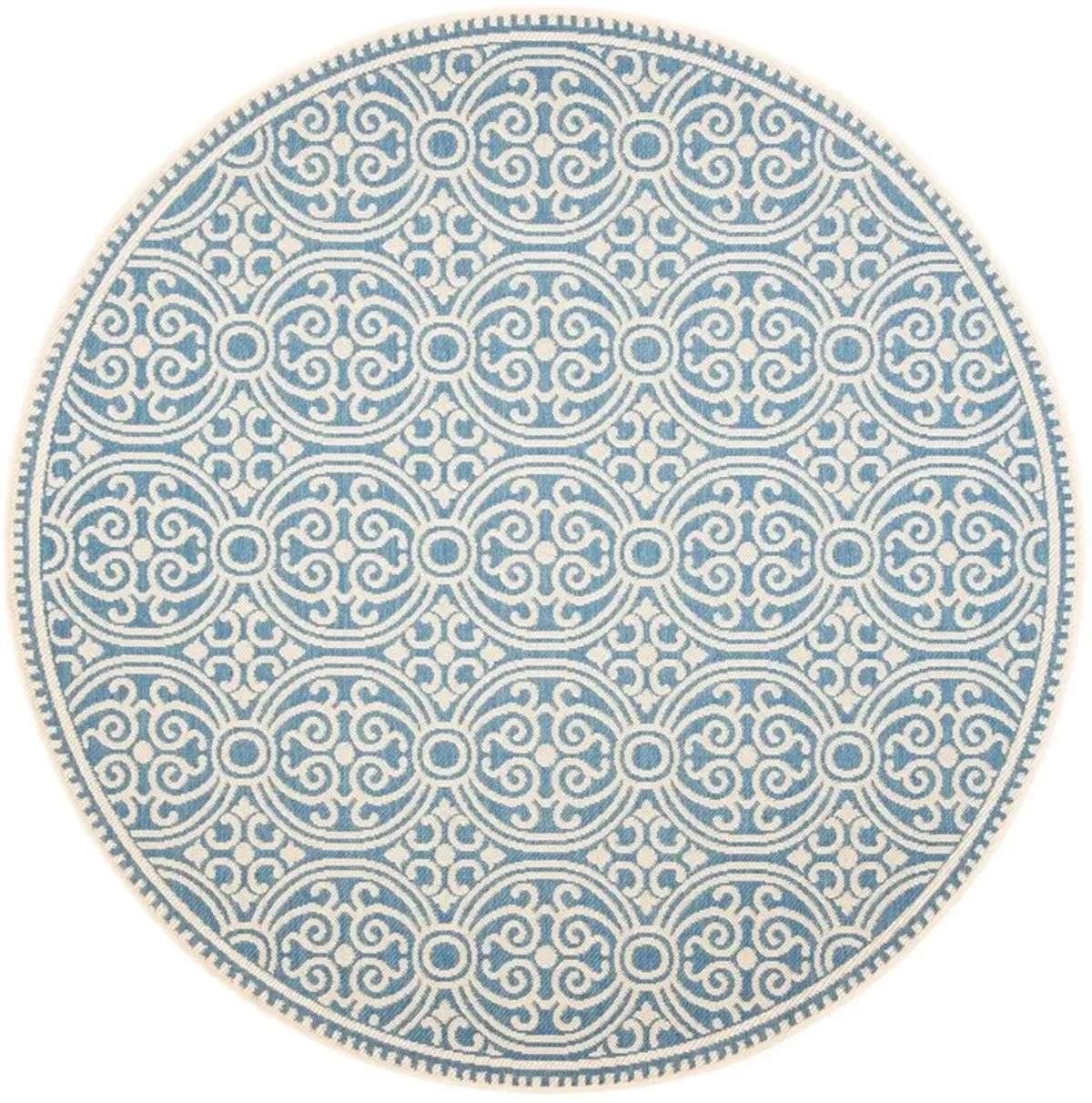 BEACH HOUSE 134 Blue 4' X 4' Round Round Rug