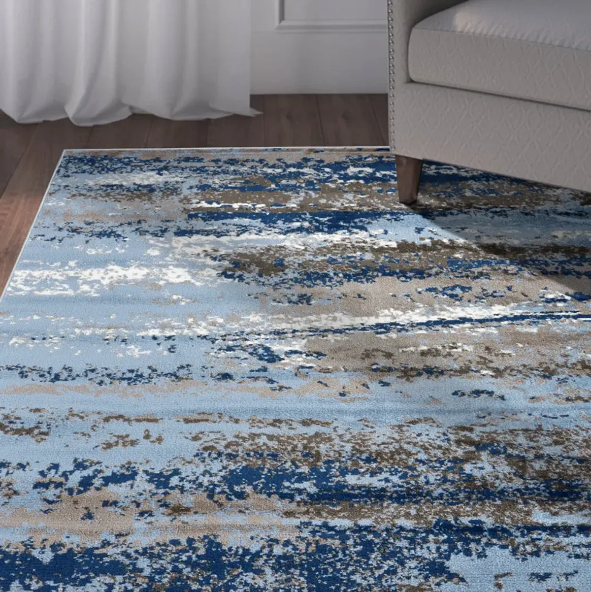 Izabella Abstract Sky Area Rug 5'2" x 7'2"