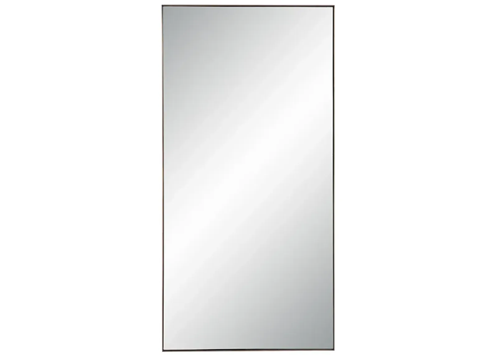 Marigold 60" Tall Rectangular Mirror, Antique Brushed Brass