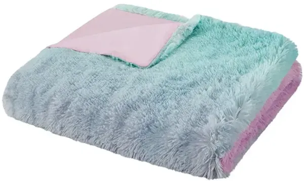 Primrose Ombre Shaggy Faux Fur Duvet Cover Set