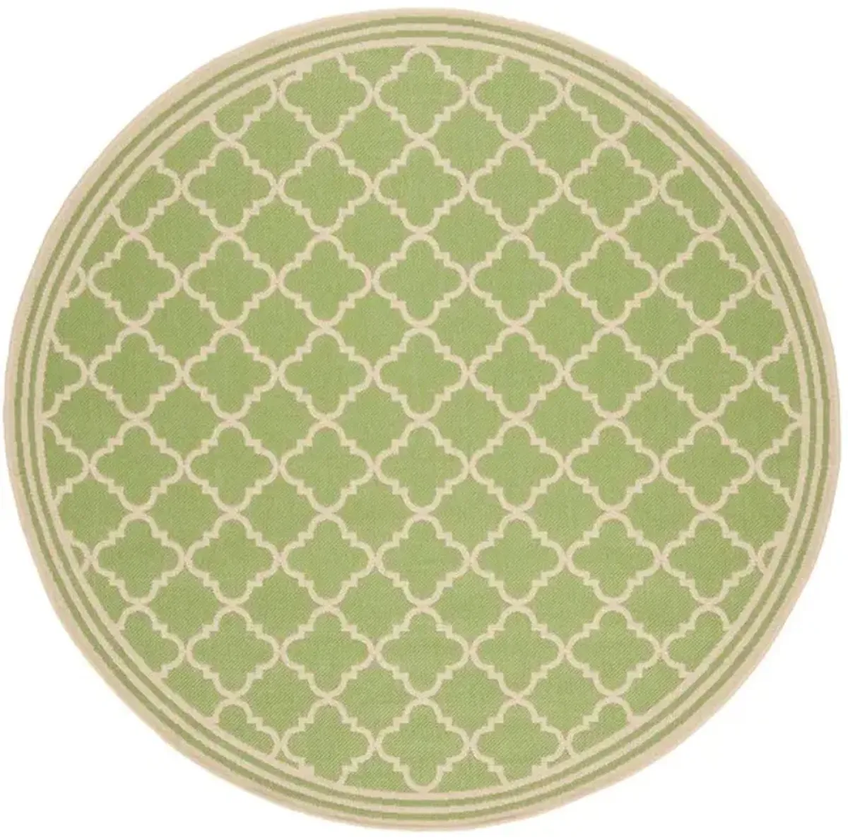 LINDEN 121 Collection LND121X-6R Olive / Cream 6'-7" X 6'-7" Round