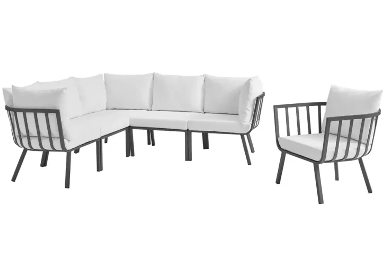 Riverside 6 Piece Outdoor Patio Aluminum Set